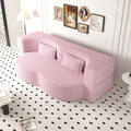 78 Inch Couch Queen Sleeper Sofa Bed Loveseat Cloud Convertible Folding Teddy Full Size Boneless Sofabed for Living Room Guestroom Lazy Lounge Floor Fold Out Sofa Bed No Assembly