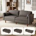 ONBRILL 71 Futon Sofa BedConvertible Sleeper Couch with Adjustable Backrest Folding Loveseat for Apartment Living Room Office Faux LeatherBrown