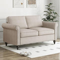 Loveseat Sofa Couches for Living Room 2 Sofa Seat for Small Spaces Mid Century Modern Couch with Armrest and Backrest Soft Cushion Sofa for Home/Office/Apartment - Beige