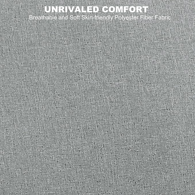 53 Loveseat Sofa Modern Small Couch Sofa Settee Loveseat Linen Fabric Upholstered 2-Seat Sofa Furniture Love Seat for Small Spaces Dorm Room Bedroom Apartment with Wood Legs Light Grey