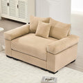 ERYE Modern Corduroy Upholstered Accent Chair Oversized Wider Seat Armchair Leisure Comfy Sofa Chair with Removable CushionArmrests and 3 Pillows for Home Apartment