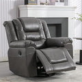 Leather Recliner Chair with Adjustable Backrest Modern Home Theater Seating for Living Room Bedroom Home TheaterRV(Grey)