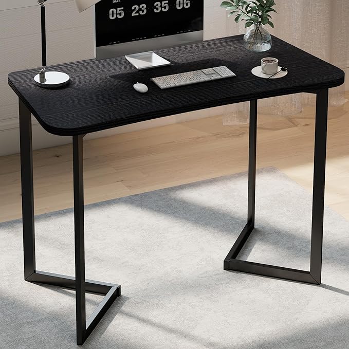 Computer Desk 40 Inch Small Table for OfficeModern Simple Style Writing Study Work Gaming Table for Home Office (Black)