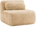 34.3 Armless Sectional Couches for Living Room - Cloud Modular Couch Boneless Plush Sofa with Deep Seat &amp Support Pillow - Camel