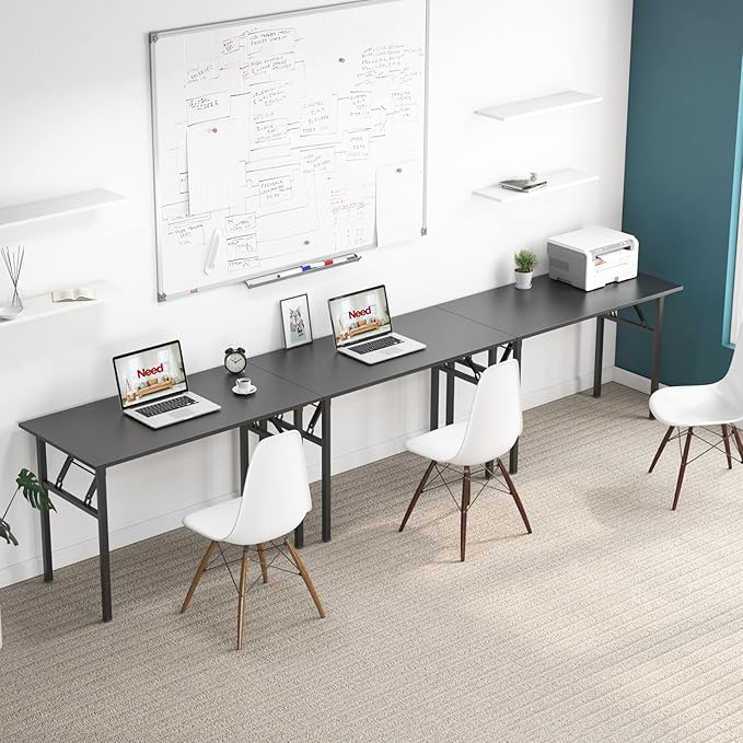 Need Home Office Desk 47 inch - No Assembly Folding Computer Table with BIFMA CertificationComputer Table Workstation Perfect for Teens/Office/Home