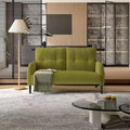 Small Couch Mid Century Modern Loveseat for Small Spaces 2 Seat Corduroy Couches with Side Pockets for Bedroom Living Room Office (Olive Green)