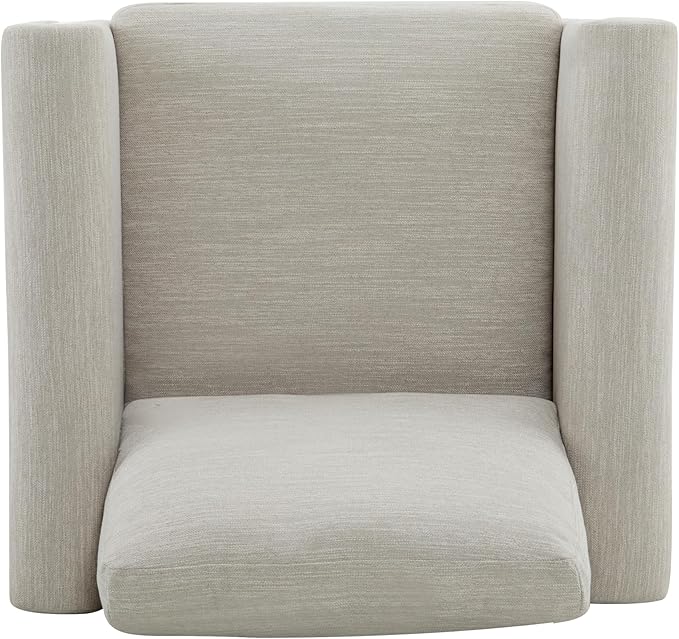 Christopher Knight Home Atkin Upholstered Accent Chair Fabric Club Chair Square Armchair Cozy Seating Lounge Chair with Backrest Single Sofa Chair Reading Chair for Living Room Home Rest Beige