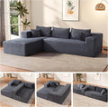 104 Sectional Couches for Living Room Modular Sectional Sofa with Deep Seat L-Shape Couch with Chaise Cloud Couch for Living Room Bedroom No Assembly Required (Flannel Left)