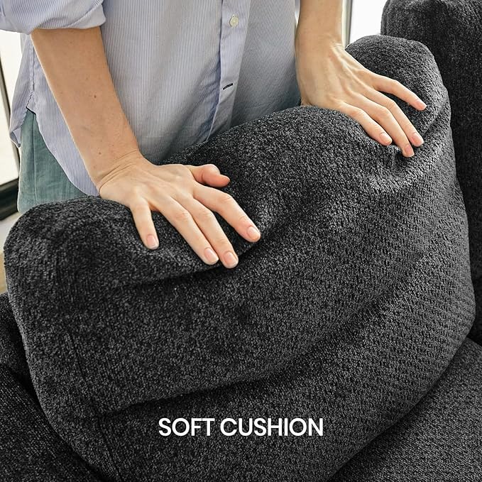 Belffin Sleeper Sofa Bed Pull Out Couch L Shaped Couch with Storage Left-Facing Chaise Modular Sectional Sofa. Dark Grey