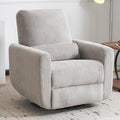 360° Swivel Glider Recliner Chair Oversized Rocker Recliner with Heating and Massage Glider Chair for Nursery with Pillow24 Extra Wide Rocking Chair for Living Room Corduroy Grey