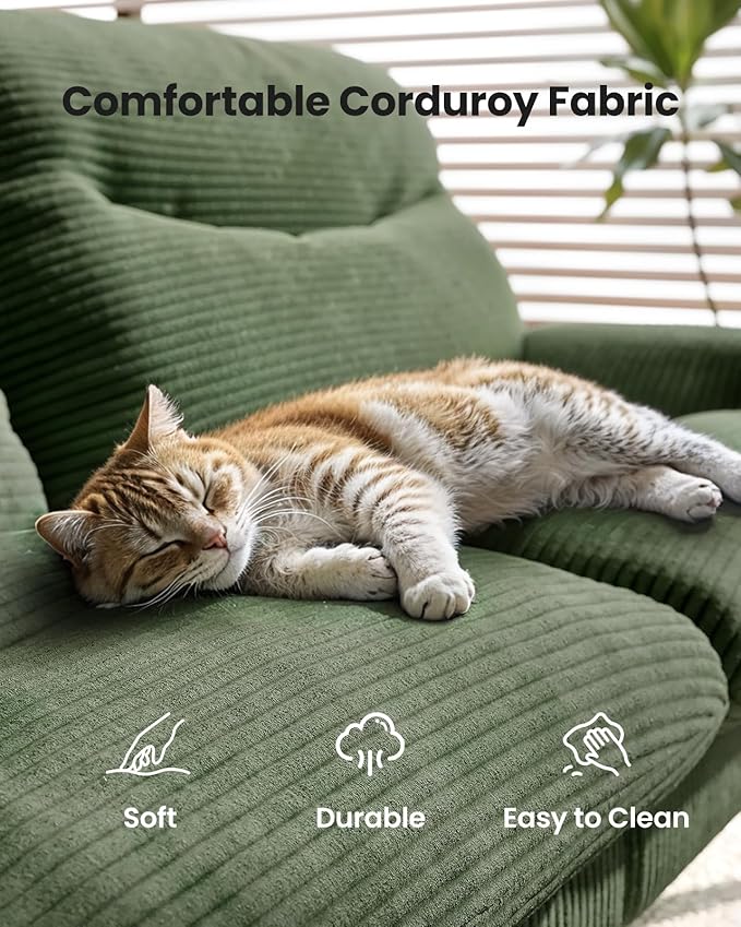 75″Futon Sofa Bed3-in-1 Futon Couch w/Adjustable Backrest &amp Armrests Convertible Sleeper Sofa Bed Small Folding Sleeper Recliner w/Removable Cushion for Apartment Living RoomOffice (75inGree