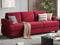 Fadware Sofa Couch 3 Seater Sofa with Suppleness Armrests Fabric Deep Seat Sofa with Upholstered Cushion&amp Backrests Modern Comfy Couch for Living Room Apartment