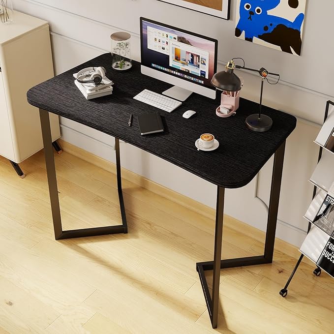 Computer Desk 40 Inch Small Table for OfficeModern Simple Style Writing Study Work Gaming Table for Home Office (Black)