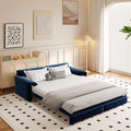 Futon Sofa Bed Queen Size66 Pull Out Sofa Bed with Side Storage Multi-Functional Velvet Sleeper Sofa for Living Room Bedroom Apartment Office Small SpaceBlue