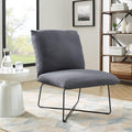 Classic Brands Eternity Upholstered Armless Accent Chair Dark Grey| Mid-Century Modern | Ergonomic