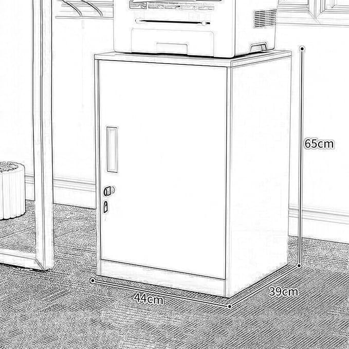 Filing Cabinet Under Desk with Locking Drawer Cabinet File Information Cabinet Tin File Cabinet Small Cabinet (Color : Coffee Color)