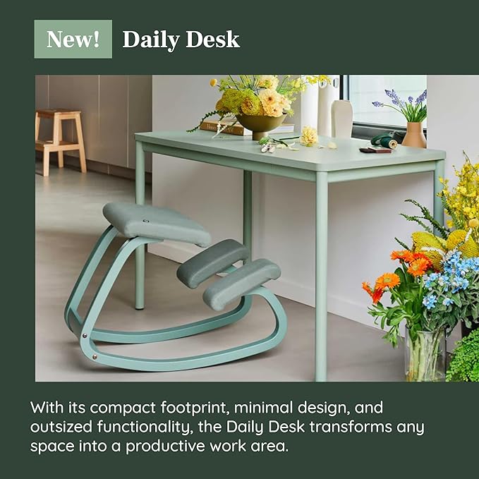 Branch Daily Desk - Functional at Home Office Desk with Effortless Assembly Timeless Design Rounded Corners and Built-in Cable Notch - 58” W x 27” H x 24” D - Walnut - White
