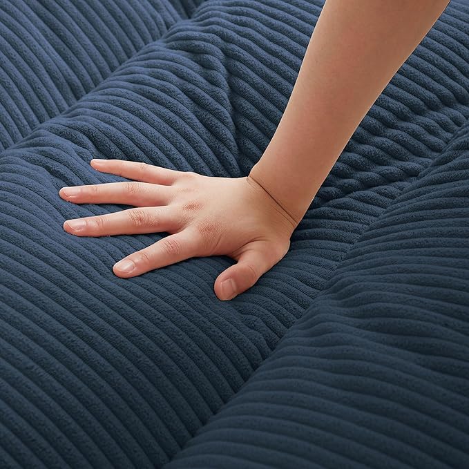 Convertible Futon Sofa Bed 72 Loveseat Couch with 3-Level Adjustble Backrest Modern Futon Loveseat Sofa for Living Room Apartment Blue