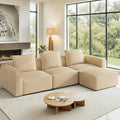 103 Sectional Couch Locked-in Modular Sectional Sofa Wood Frame Couches for Living Room 22 Deep Seat L Shaped Couch with Ottoman Chenille Cloud Sofa Tool-Free Setup Sofas for Living Room