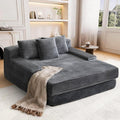 67″Oversized Chaise Lounge Chair Indoor Boneless Couch with Deep Seat Wide Arms Reading Chairs No Assembly Corduroy Chair Upholstered Lounge Sofa for Living Room Grey