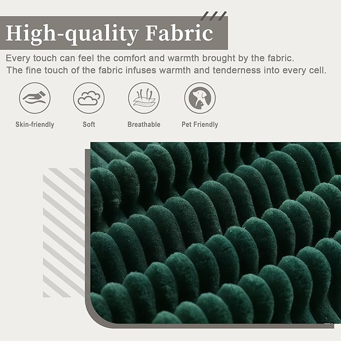 94 Sofa for Living Room 3 Seater Couch with Deep Seat Modern Comfy Corduroy Couches for Apartment Small Space Dark Green