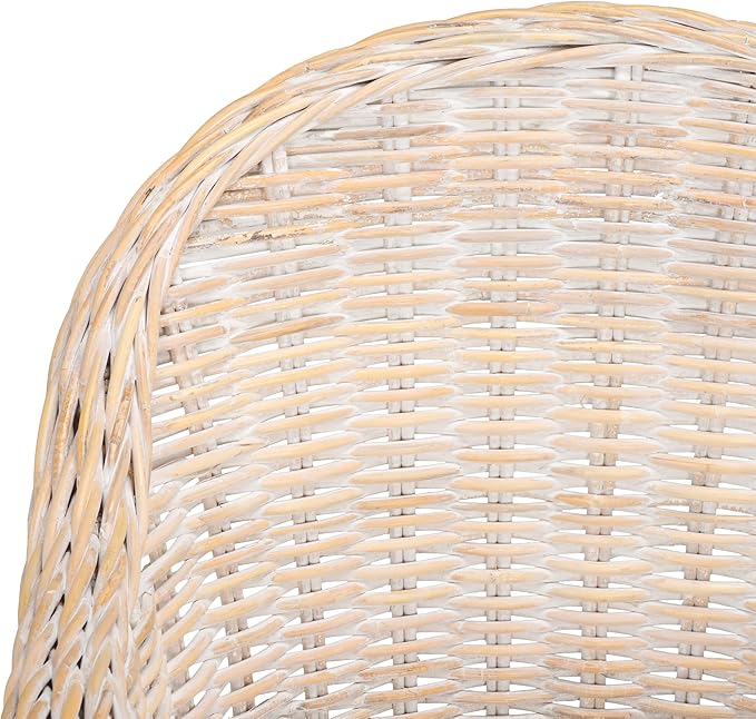 SAFAVIEH Home Collection Callista Yellow Wicker Club Chair