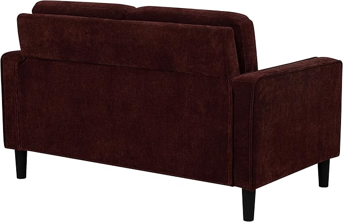 Coaster Home Furnishings - Ruth - Fabric - Upholstered Loveseat with Slim Track Arms Attached Cushions Angled Legs - Transitional Style - Living Room - 54-Inch - Rust - 511212