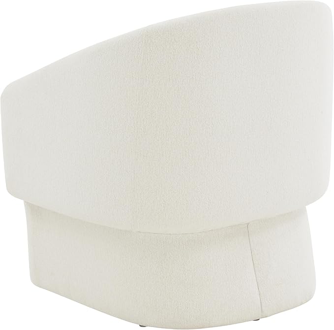SAFAVIEH Couture Collection Susie Ivory Boucle Barrel Back Accent Chair (Fully Assembled)