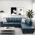 L Shaped Couch Modular Sectional Sofa with Chaise Modern Modular Sofas Furniture Sofa Couches for Living Room/Apartment/Office/Bedroom Dark Grey Blue
