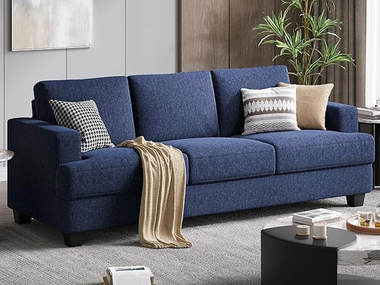Fadware Sofa Couch 3 Seater Sofa with Suppleness Armrests Fabric Deep Seat Sofa with Upholstered Cushion&amp Backrests Modern Comfy Couch for Living Room Apartment