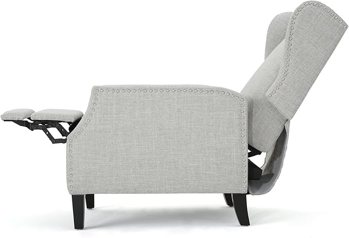 GDFStudio Christopher Knight Home Wescott Traditional Fabric Recliner Taupe Tweed