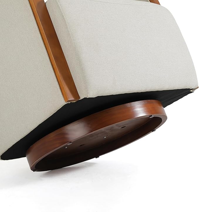 UIXE Swivel Barrel Chair Chenille Accent Chairs Upholstered Club Armchair for Living Room Contemporary Arm Chair Bedroom Reading Seat Nook Single Sofa with Back Pillow - Beige Brown