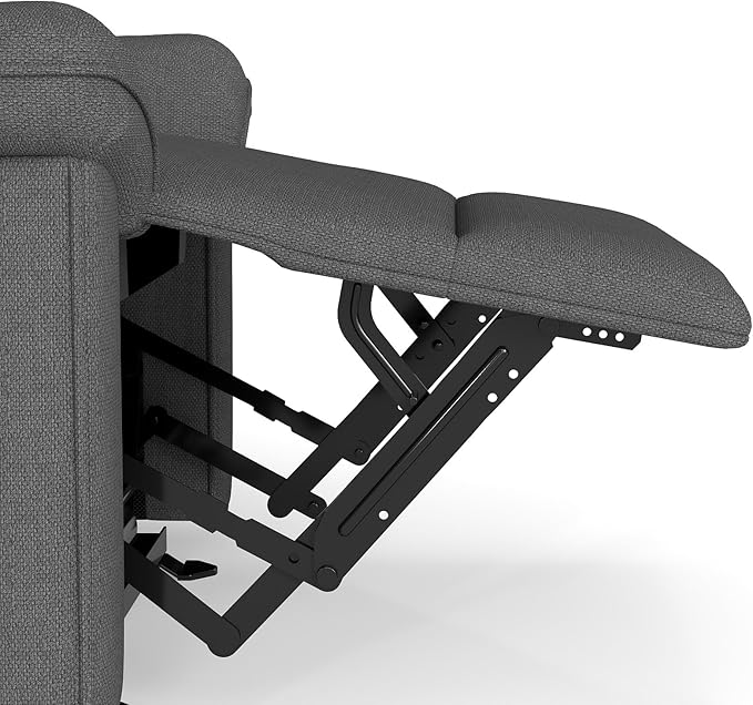 KEIKI Wall Hugger Recliner Chair Zero Wall Electric Recliner Chairs with USB Port Electric Recliner for Living Room Fabric Reclining Armchair for Small Space Dark Gray