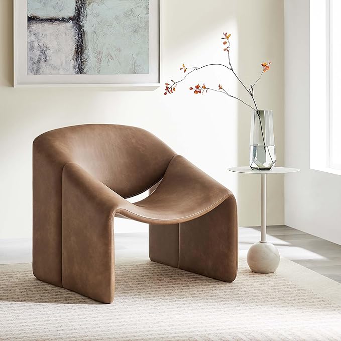 Modway EEI-6768-BRN Vivi Vegan Leather Accent Chair Brown