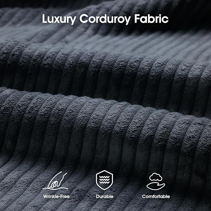 Futon Sofa Bed 69 inch Futon Couch with Adjustable Backrest Corduroy Convertible Sleeper Sofa Bed Folding Sleeper Recliner for Apartment Living Room Office Black