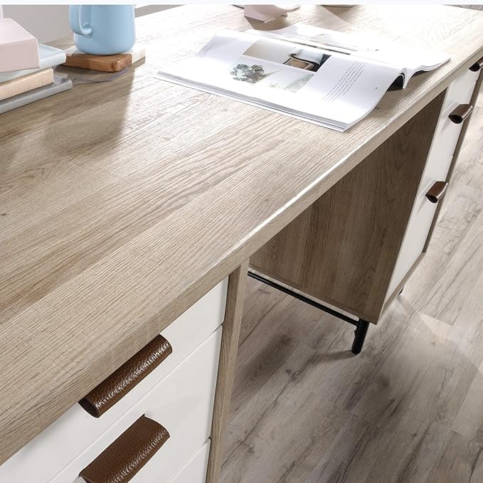Sauder Anda Norr Executive Desk Sky Oak Finish