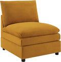 VANOMi Modular Sectional Middle Seat Sofa Armless Couch Module for Sofa Set Curry