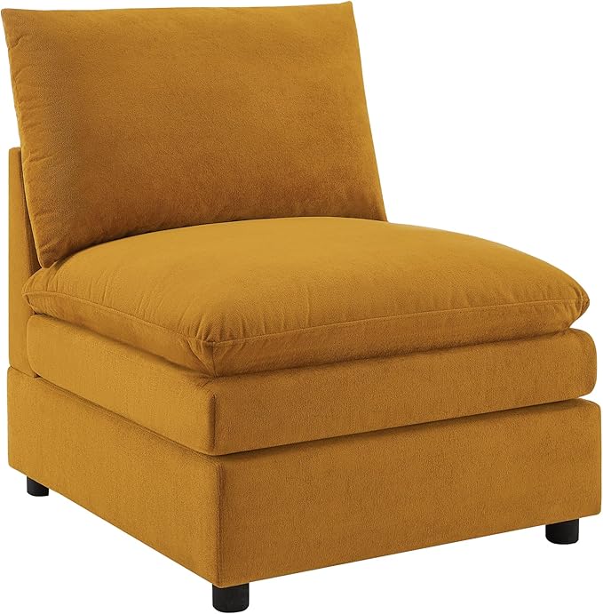 VANOMi Modular Sectional Middle Seat Sofa Armless Couch Module for Sofa Set Curry