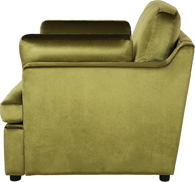 Velvet Oversized Accent Chair with Plush Armrest Cushions | Large Lounge Chair Single Sofa for Living Room Bedroom