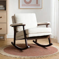 WakZero Accent Chair Comfy Rocking Nursery Armchair Glider Rocker Mid Century Modern Accent Chairs Upholstered for Living Room/Bedroom