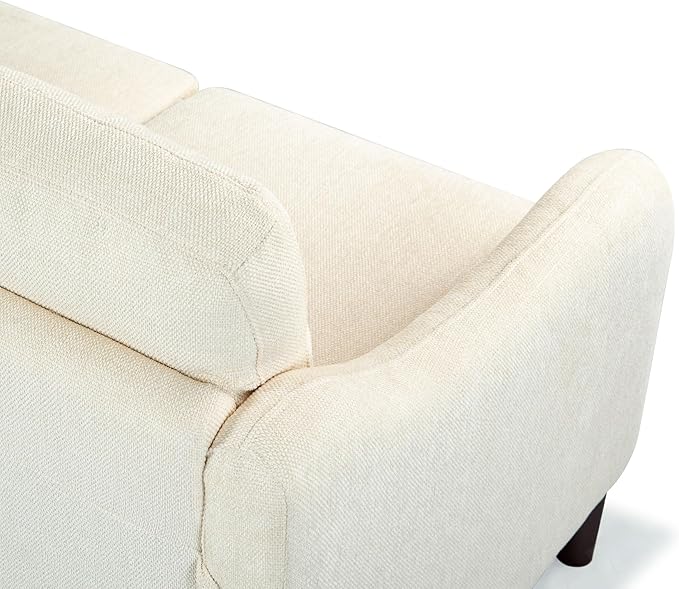 SAFAVIEH Couture Furniture Collection Edalynn Modern Cream 3-Seater Sofa