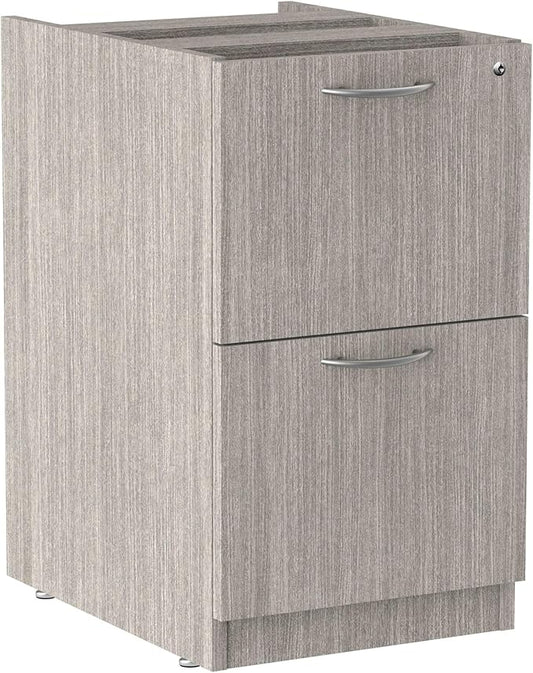Alera Alera Valencia Series Full Pedestal File Left or Right 2 Legal/Letter-Size File Drawers Gray 15.63 x 20.5 x 28.5