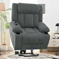 Oversize Power Lift Recliner Chair for Big and Tall with Extended Footrest Large Electric Lift Chairs 400lbs Capacity Remote Control Cup Holders &amp Side Pockets