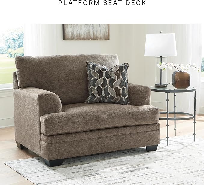 Signature Design by Ashley Stonemeade Contemporary Upholstered Oversized Chair with Reversible Cushion Gray