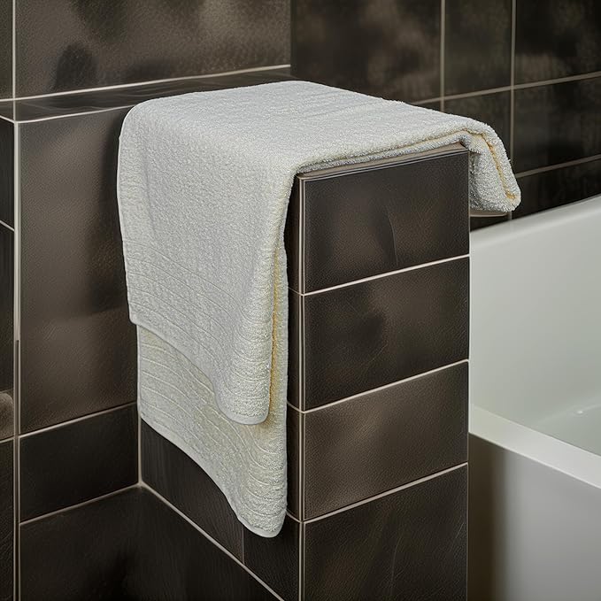 Tens Towels Pack of 2 Extra Large Bath Sheets 35 x 70 Inches 100% Cotton Larger &amp Lighter Weight Quicker to Dry Super Soft &amp Absorbent Oversized Bath Towels Cream
