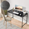 47.2“W x 23.6”D x 29.6“H Metal Frame Home Office Writing Desk - Full Black