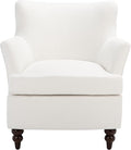 SAFAVIEH Home Collection Levin White/Walnut Accent Club Chair