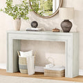 Rresyet 55 Inch Long Console Table Sofa Table Behind Sofa Wooden Entryway Table Farmhouse Entryway Table for Entry Hallway Living Room (White)