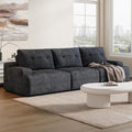 98 Chenille Sofa 3 Seater Couch for Living Room Modular Dark Grey Couch Comfy Oversized Loveseat sectional Cloud couches for Living RoomBoneless couches (Dark Gray)