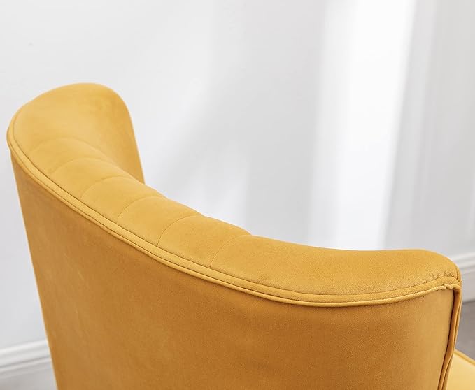 Elon Contemporary Velvet Upholstered Accent Chair Gold